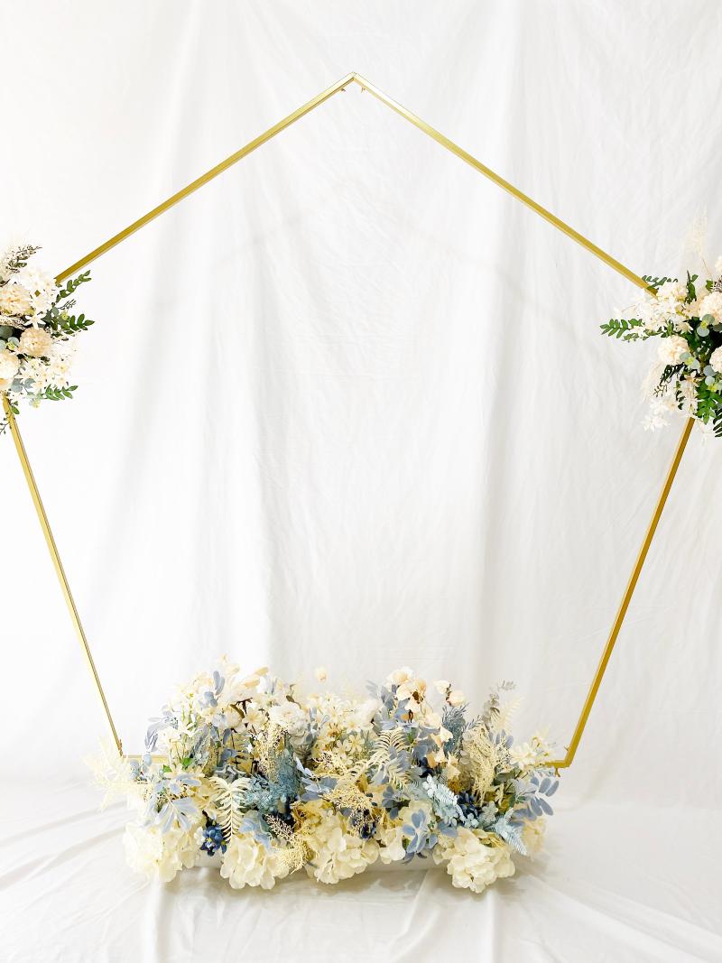 Party Decoration Enhanced Wedding Props Shiny Gold Metal Pentagon Flower Arch With Stand Birthday Home Celebration
Party Decoration Enhanced Wedding Props Shiny Gold Metal Pentagon Flower Arch With Stand Birthday Home Celebration