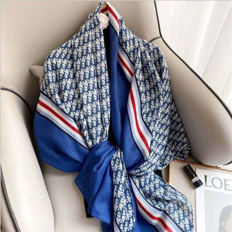 Brand designer letters, cotton and linen scarf, spring, autumn and winter, western fashion shawl, female thin long silk scarf 90*180, Blue;gray
Brand designer letters, cotton and linen scarf, spring, autumn and winter, western fashion shawl, female thin long silk scarf 90*180, Blue;gray