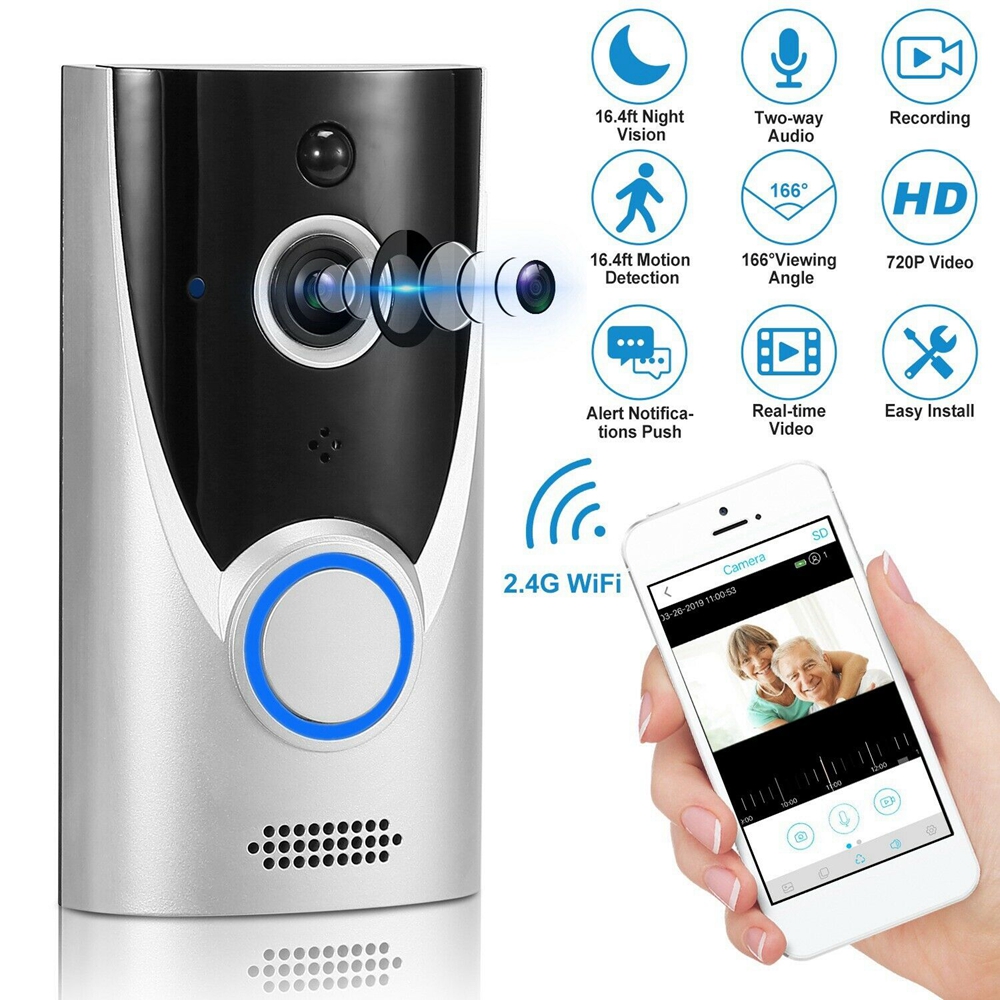 M16 WIFI Doorbell Waterproof Smart Video Door Chime 720P Wireless Intercom FIR Alarm IR Night Vision IP Camera
M16 WIFI Doorbell Waterproof Smart Video Door Chime 720P Wireless Intercom FIR Alarm IR Night Vision IP Camera