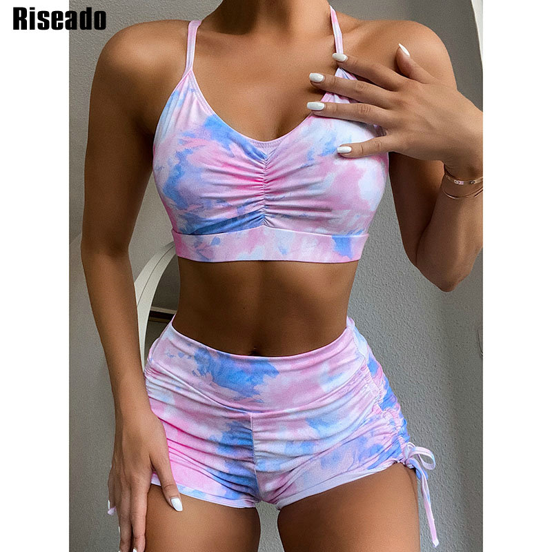 Riseado Sexy Bikinis Set Tie Dye High Waisted Swimsuits Push Up Swimwear Women Ruched Tie-waist Beach Wear Boyleg 2021 Summer
Riseado Sexy Bikinis Set Tie Dye High Waisted Swimsuits Push Up Swimwear Women Ruched Tie-waist Beach Wear Boyleg 2021 Summer