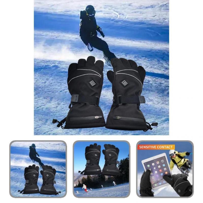 Sports Gloves Durable Full Cover Polyester Touchscreen Electric Hand Warmer Battery Heated 1Pair, Black
Sports Gloves Durable Full Cover Polyester Touchscreen Electric Hand Warmer Battery Heated 1Pair, Black