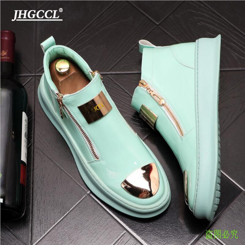 NEW style of men's boots high-top casual shoes versatile high-bang sports dance comfortable Ankle Roman Cowboy mafu Motorcycle Work & Safet boot 
