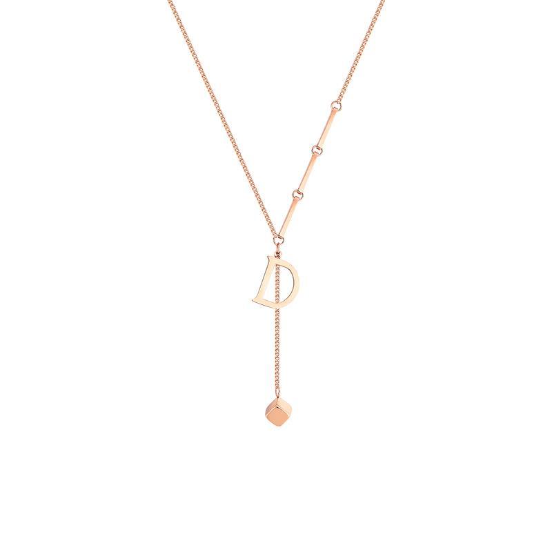 No Color Fading Fashion Alphabet D & Cube Pendant Necklace by 316L Stainless Steel For Women
No Color Fading Fashion Alphabet D & Cube Pendant Necklace by 316L Stainless Steel For Women