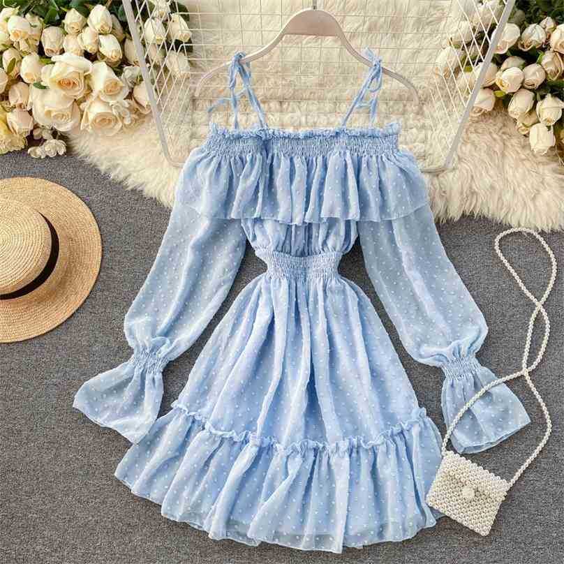 Sweet Women Ruffles Dress Vestido Spring Summer Long Sleeve Off Shoulder Sexy Chiffon es Ladies A Line Party 210525, White
Sweet Women Ruffles Dress Vestido Spring Summer Long Sleeve Off Shoulder Sexy Chiffon es Ladies A Line Party 210525, White
