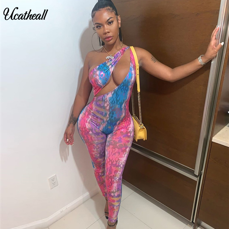 Summer Women Bodycon Jumpsuits Sexy Sheer Hollow Out Shoulder Jumpsuit Rompers Women Sleeveless Print Skinny Party Club Overalls, Multi
Summer Women Bodycon Jumpsuits Sexy Sheer Hollow Out Shoulder Jumpsuit Rompers Women Sleeveless Print Skinny Party Club Overalls, Multi