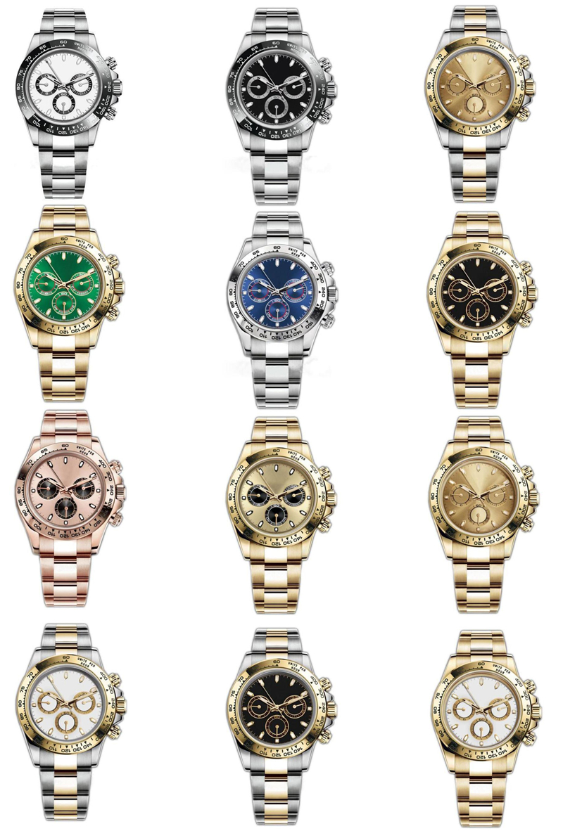 Men Automatic Watches 40mm Stainless Steel Luminous Waterproof Calendar Fashion Sports High Quality Mechanical Watch 116500 116508 Yellow Gold Green 116505
Men Automatic Watches 40mm Stainless Steel Luminous Waterproof Calendar Fashion Sports High Quality Mechanical Watch 116500 116508 Yellow Gold Green 116505