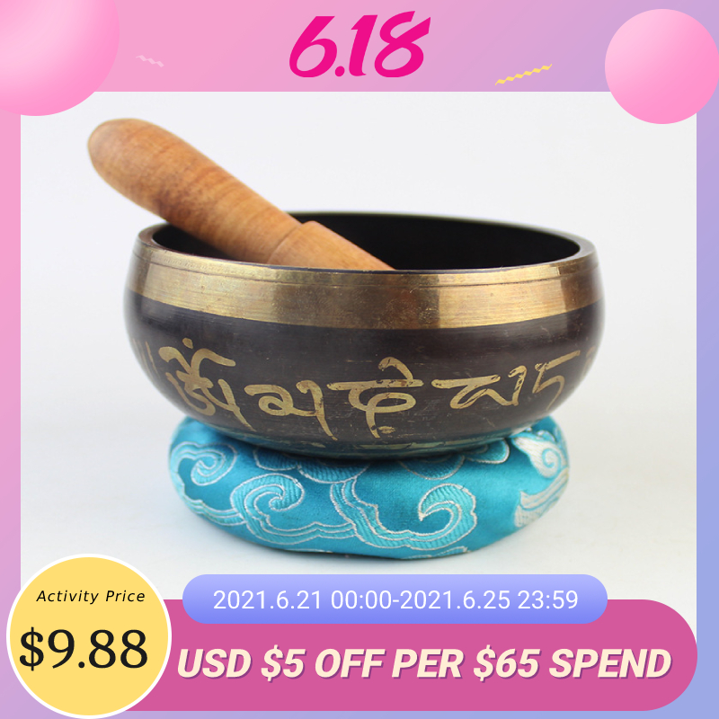 Bowl Copper 8cm-17.5cm Buddhism Tibetan Singing Bowls Handmade Decorative-wall-dishes Home Decoration Yoga bowl