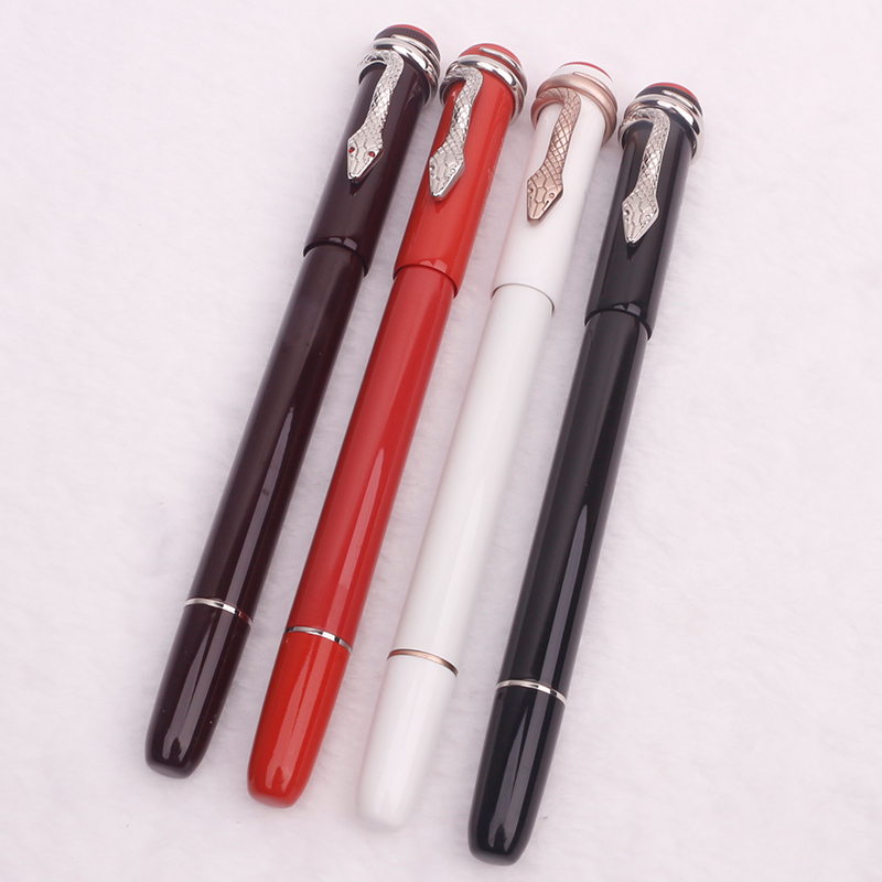 High quality 110 anniversary Inheritance Series Pen Black Red Brown Snake clip Rollerball Ballpoint pens stationery office school supplies, As picture shows
High quality 110 anniversary Inheritance Series Pen Black Red Brown Snake clip Rollerball Ballpoint pens stationery office school supplies, As picture shows