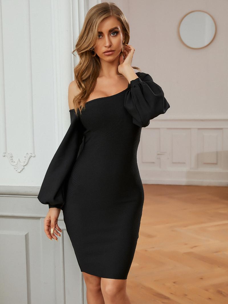 Winter Fashion Sexy Long Sleeve Black Women Bodycon Bandage Dress 2021 Elegant Evening Club Party Vestidos Casual Dresses