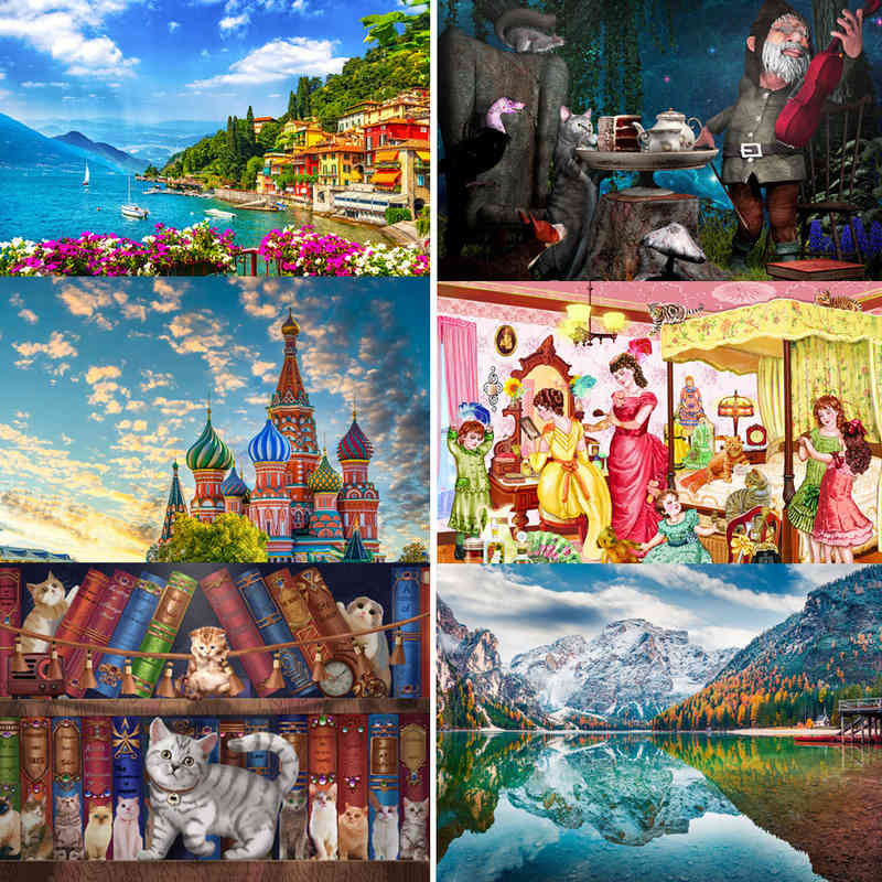 1000 pieces of blue core paper Adult Architecture Landscape animal oil painting puzzle
1000 pieces of blue core paper Adult Architecture Landscape animal oil painting puzzle