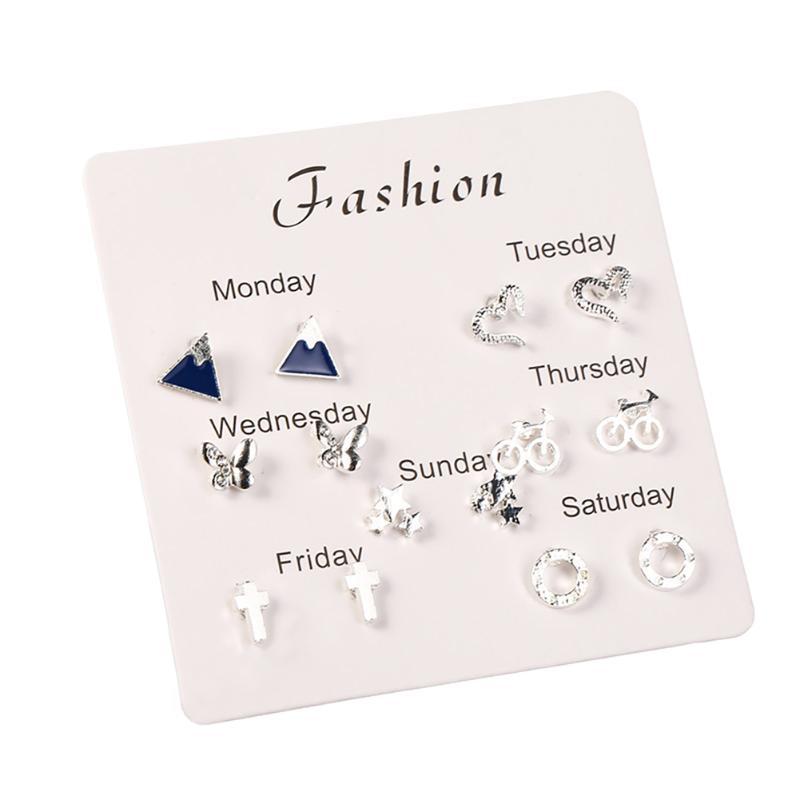 Stud 7 Pairs Cute Mini Heart Pearl Crystal Earring Sets Ears Simple Korean, Golden;silver
Stud 7 Pairs Cute Mini Heart Pearl Crystal Earring Sets Ears Simple Korean, Golden;silver