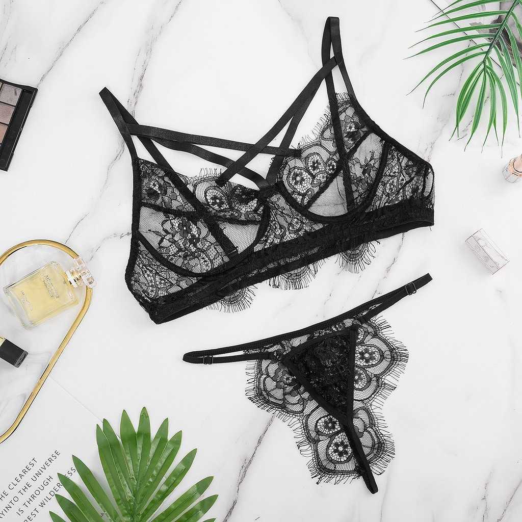Hollow Sexy Bra Ultrathin Underwear Set Plus Size Women Transparent Bra Sets Lace Embroidery Lingerie Gray Brassiere Nightgown#W Q0706, Black;red
Hollow Sexy Bra Ultrathin Underwear Set Plus Size Women Transparent Bra Sets Lace Embroidery Lingerie Gray Brassiere Nightgown#W Q0706, Black;red