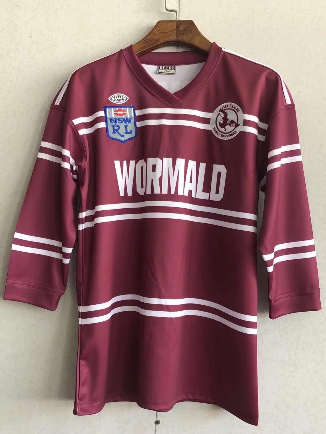 Retro Rugby Australia 1999 Manly Warringah Sea Eagles 1987 Maroons 1998 NSW Blues 1985 Shirt Sport Shirt, Australia1999
Retro Rugby Australia 1999 Manly Warringah Sea Eagles 1987 Maroons 1998 NSW Blues 1985 Shirt Sport Shirt, Australia1999