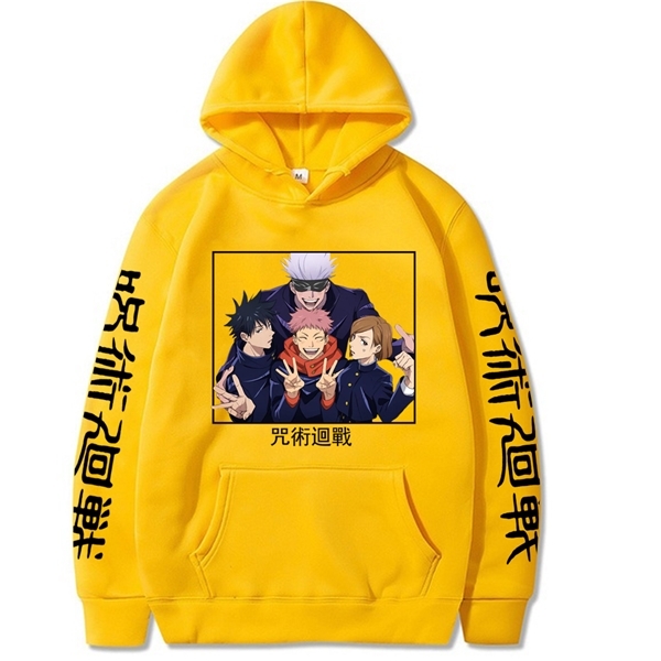 2021 Jujutsu Kaisen Hoodie Casual Hoodies Men and Women Unisex Anime Manga Black Hoodies Tops Clothes Y0809