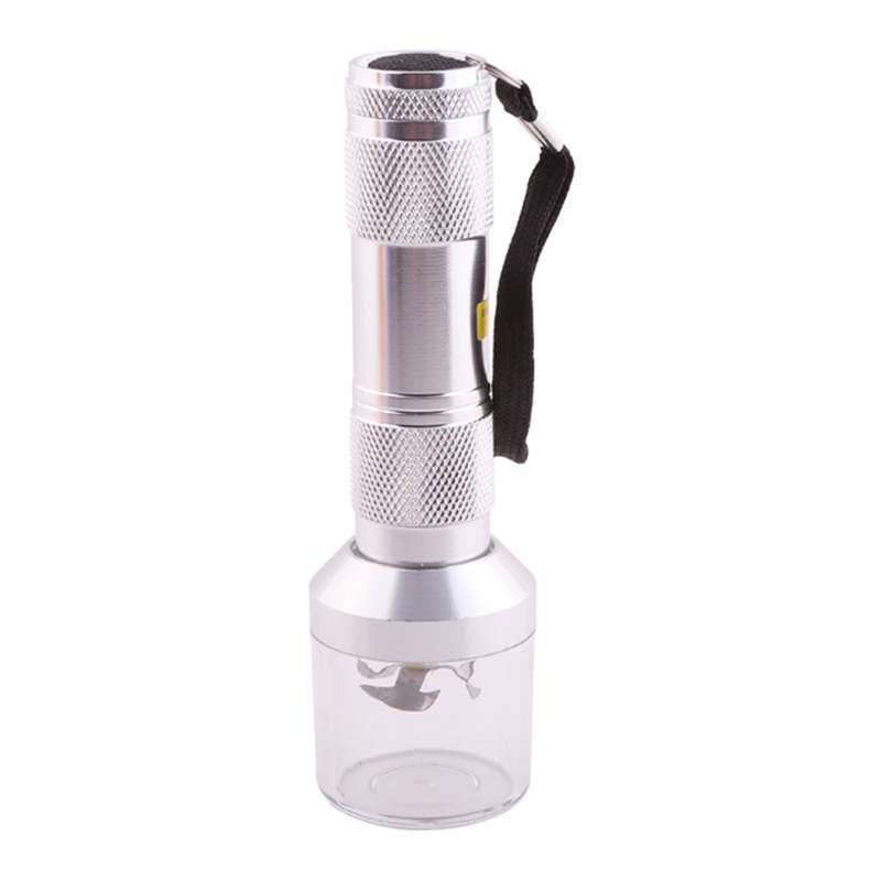 Automatic Herb Grinder Flashlight Shape Smoking Accessories Aluminum Electric Quickly Spice Tobacco Grinders Crusher 5 Colors