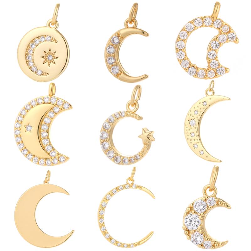 Charms Moon Pendant For Jewelry Making Cute Designer Charm Earrings Necklace Bracelet DIY Make Gold Copper, Bronze;silver
Charms Moon Pendant For Jewelry Making Cute Designer Charm Earrings Necklace Bracelet DIY Make Gold Copper, Bronze;silver