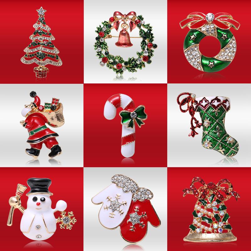 Pins, Brooches Christmas Enamel Rhinestone Crystal Tree Bell Snowman Socks Brooch Pins Fashion Jewelry Clothing Accessories, Gray
Pins, Brooches Christmas Enamel Rhinestone Crystal Tree Bell Snowman Socks Brooch Pins Fashion Jewelry Clothing Accessories, Gray