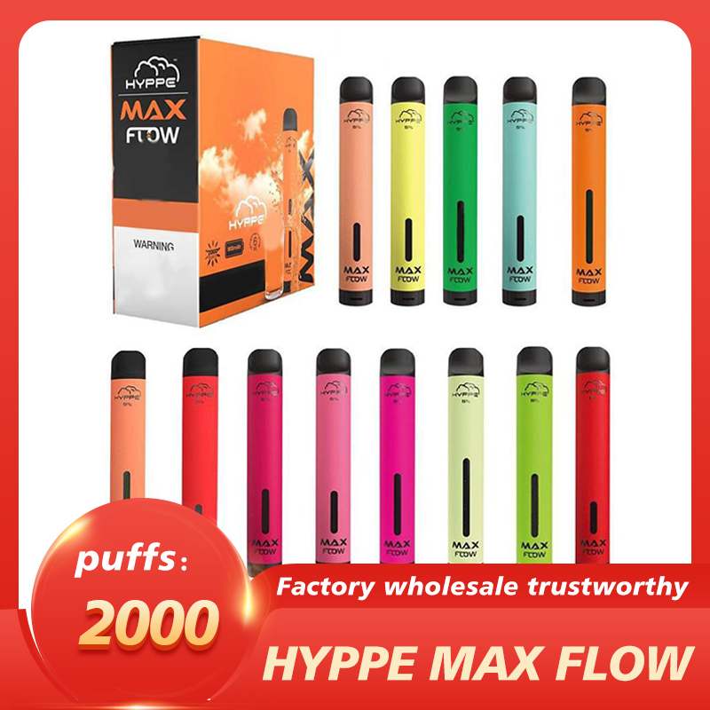 E cigarettes Hyppe Max FLow 2000 Puffs Disposable Vape Airflow Adjustable Electronic Cigarette 900mAh 6.0ml Pods PK Gunnpod Air Geek Puff Plus Factory Wholesale
E cigarettes Hyppe Max FLow 2000 Puffs Disposable Vape Airflow Adjustable Electronic Cigarette 900mAh 6.0ml Pods PK Gunnpod Air Geek Puff Plus Factory Wholesale