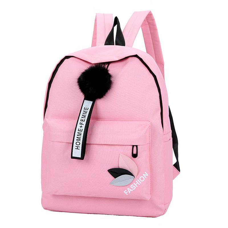 School Bags Style Backpack Korean Version Of Printed Leaves College Wind Women Schoolbag For Middle Students