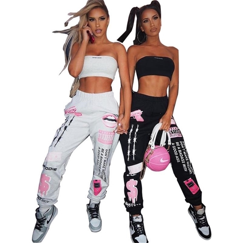 Black Girl Letter Print Sweatpants Two Piece Set For Tracksuit Women Tank Crop Top High Waist Trousers Activewear Joggers Pants 210525, Sky blue
Black Girl Letter Print Sweatpants Two Piece Set For Tracksuit Women Tank Crop Top High Waist Trousers Activewear Joggers Pants 210525, Sky blue