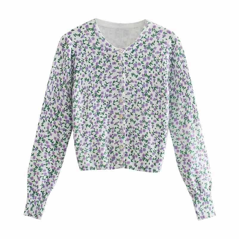 Sweet Women Vintage Knitted Cardigan Spring Fashion Ladies V Neck Knitwear Cute Slim Female Short Stretchy Sweater 210515