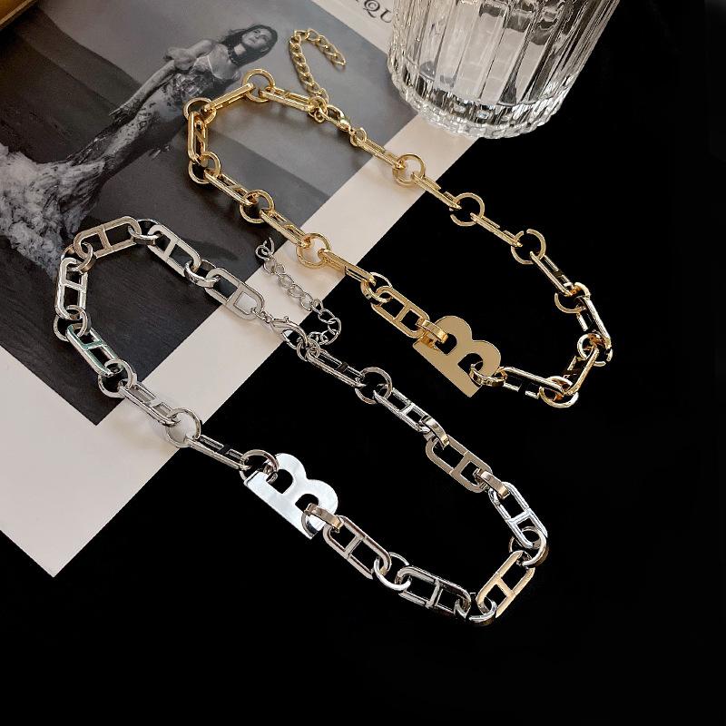 Chains Cold Wind Necklace Simple Pendant Lucky Letter B Temperament Personality Clavicle Chain Female, Silver
Chains Cold Wind Necklace Simple Pendant Lucky Letter B Temperament Personality Clavicle Chain Female, Silver
