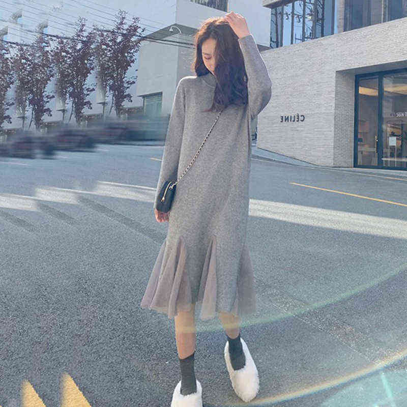 Women Casual Maxi Dress Autumn Knitting Party Dress Loose Sweater Long Dresses Plus Size G1223, Gray
Women Casual Maxi Dress Autumn Knitting Party Dress Loose Sweater Long Dresses Plus Size G1223, Gray