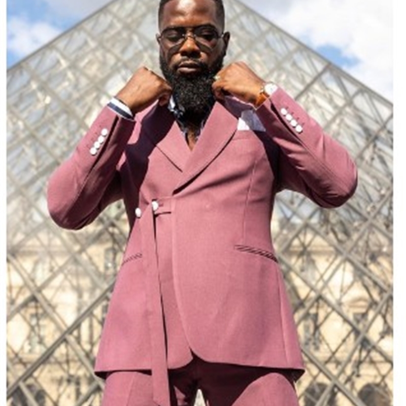 Men's Suits & Blazers man suit for wedding party at night lapel jacket thin formal tuxedo custom blazer 2 men's parts Q95E