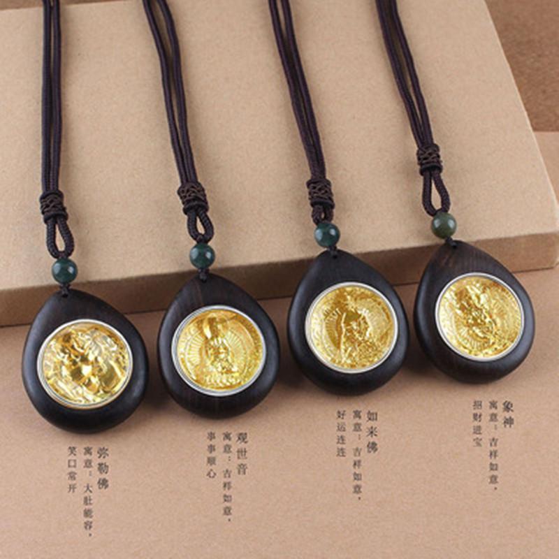 Pendant Necklaces National Style Buddha Necklace Rotatable Ebony Long Sweater Chain Jewelry Sandalwood, Silver
Pendant Necklaces National Style Buddha Necklace Rotatable Ebony Long Sweater Chain Jewelry Sandalwood, Silver