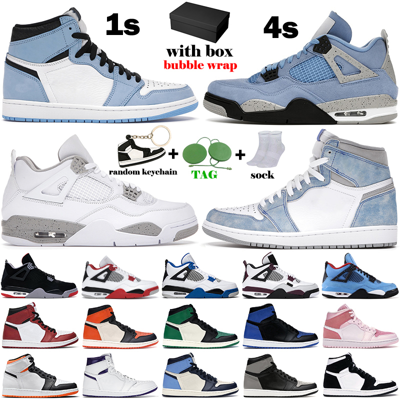 Men Women Basketball Shoes 1s University Blue Court Purple Shadow Pine Green Hyper Royal 4s White Oreo Black Cat Bred mens sneakers
Men Women Basketball Shoes 1s University Blue Court Purple Shadow Pine Green Hyper Royal 4s White Oreo Black Cat Bred mens sneakers