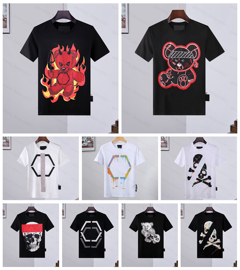 Phillip Plain Men designer PP Skull Diamond t shirt Short sleeve Dollar Brown bear Brand tee O-Neck high Quality Skulls TShirt tees tops 21, White
Phillip Plain Men designer PP Skull Diamond t shirt Short sleeve Dollar Brown bear Brand tee O-Neck high Quality Skulls TShirt tees tops 21, White