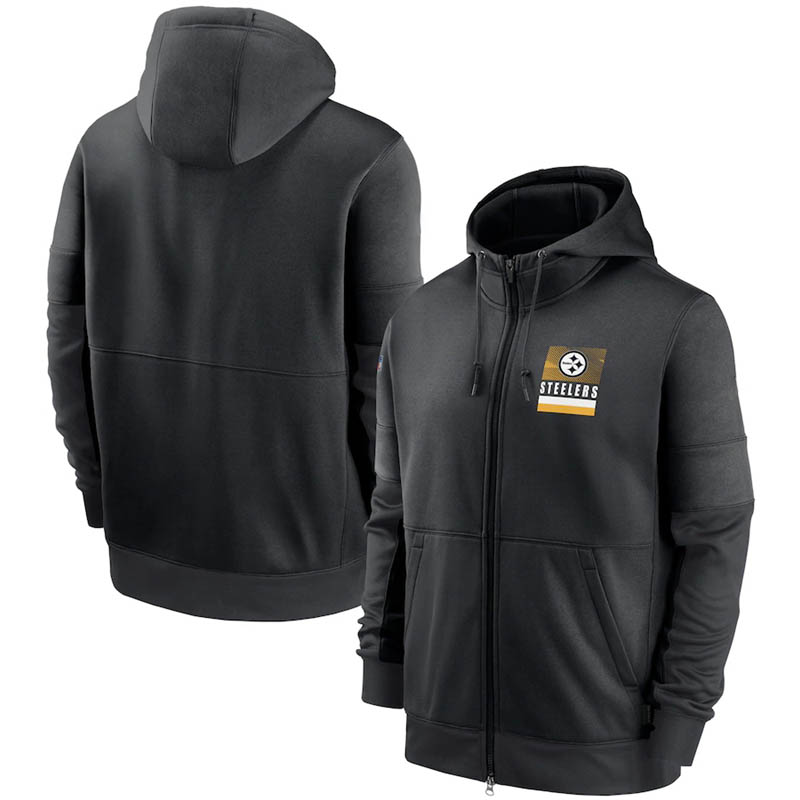 PittsburghSteelersMEN Black Sideline Impact Lockup Performance Full-Zip Hoodie
PittsburghSteelersMEN Black Sideline Impact Lockup Performance Full-Zip Hoodie