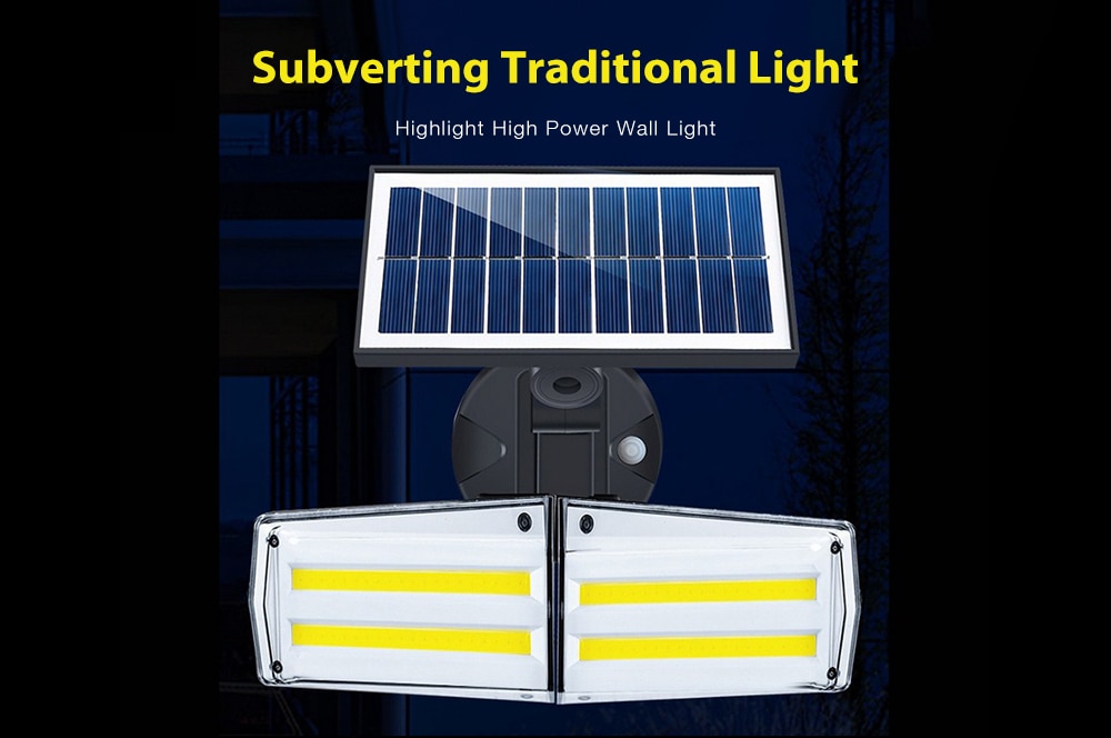 PUZHI05 Solar Powered Wall Light Human Body Sensor Rotate Double Head Waterproof Home Garden Street Lamp - Black 42LED
PUZHI05 Solar Powered Wall Light Human Body Sensor Rotate Double Head Waterproof Home Garden Street Lamp - Black 42LED