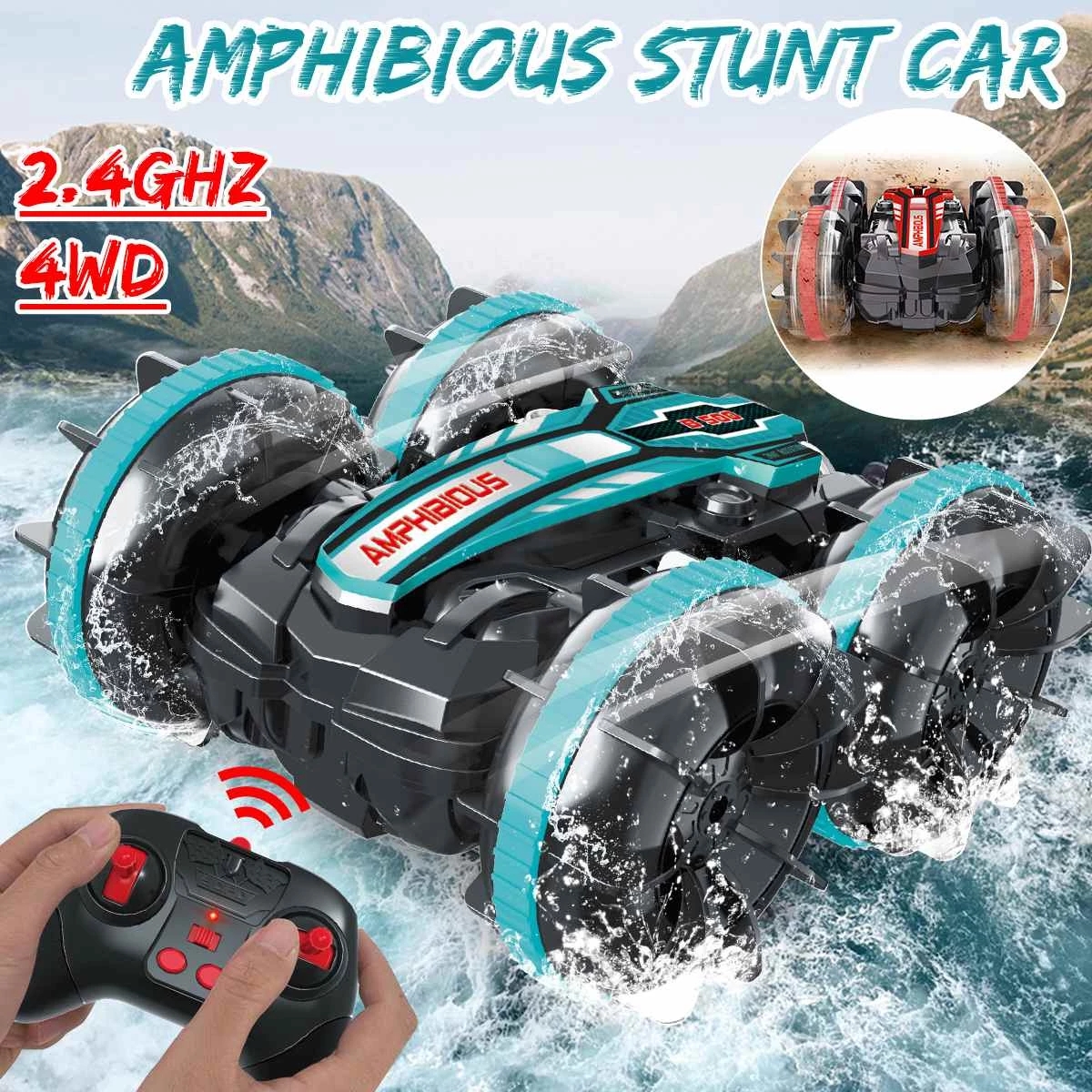 New 2.4 GHz 4WD RC Car Amphibious Waterproof Remote Control Car 360 Spins RC Car Remote Control Off Road Toy for Kid
New 2.4 GHz 4WD RC Car Amphibious Waterproof Remote Control Car 360 Spins RC Car Remote Control Off Road Toy for Kid