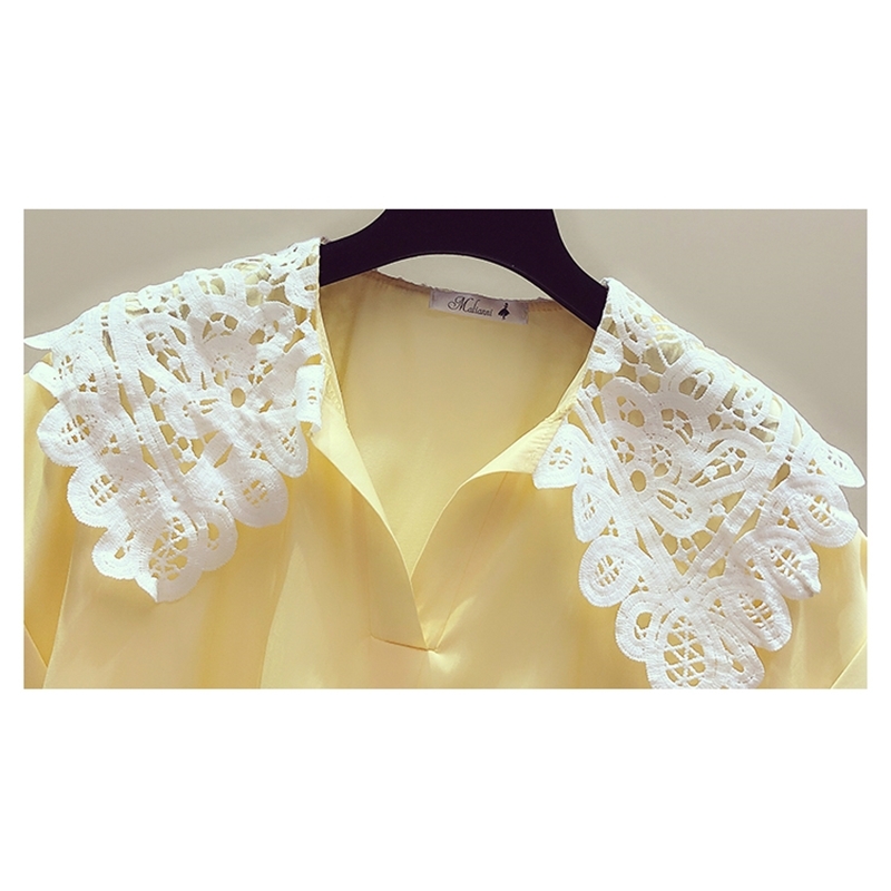 fashion women blouses Summer of Short Sleeve Shirts solid lave V collar blouse shirt s clothing 3512 50 210508