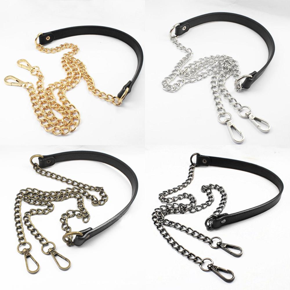 DIY 60cm-160cm Replacement Shoulder Bag Strap Black PU Leather Handle with Gold, Silver, Gun Black, Bronze Metal Chains
DIY 60cm-160cm Replacement Shoulder Bag Strap Black PU Leather Handle with Gold, Silver, Gun Black, Bronze Metal Chains