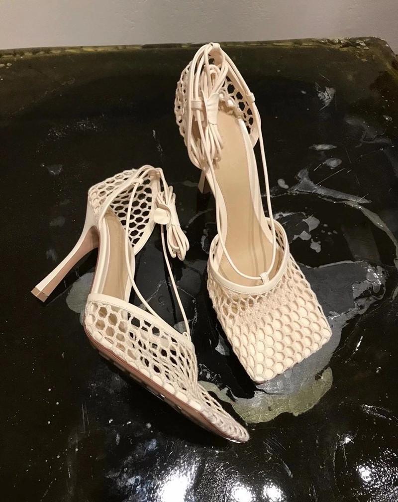2021 Fishnet Sandals Women High Heels Lace up Square Toe Hollow Summer Shoes Stiletto Pumps 1, Black
2021 Fishnet Sandals Women High Heels Lace up Square Toe Hollow Summer Shoes Stiletto Pumps 1, Black