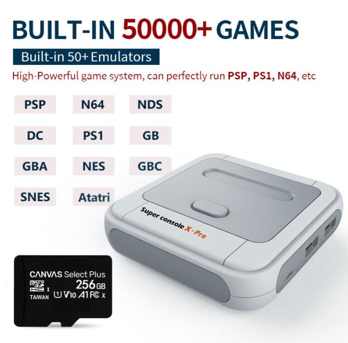 Super PSP/PS1/N64/DC arcade game Console X Pro S905X HDMI WiFi Output Mini TV Video Game Player For Dual system Built-in 50000 Games
Super PSP/PS1/N64/DC arcade game Console X Pro S905X HDMI WiFi Output Mini TV Video Game Player For Dual system Built-in 50000 Games