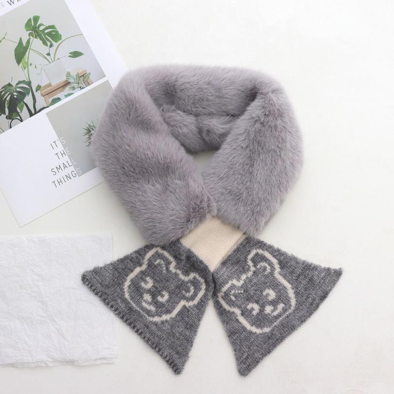 Scarves Women's Bear Print Design Knitted Scarf Neckerchief Women Fashion Thick Warm Faux Fur Neck Collar D299
Scarves Women's Bear Print Design Knitted Scarf Neckerchief Women Fashion Thick Warm Faux Fur Neck Collar D299