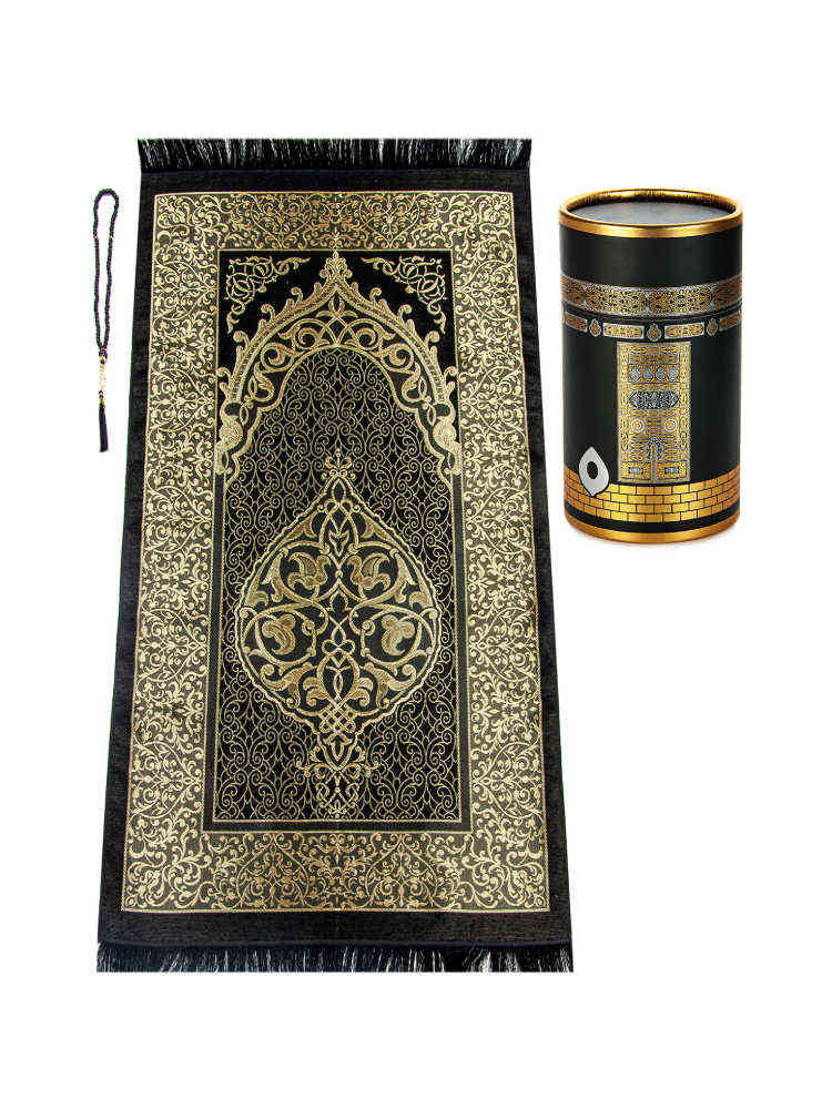 Muslim Prayer Rug Gift Taffeta Kaaba Patterned 99 Beaded 6 mm Rosary Cylinder Box Islamic Lightweight Thin Bright Tassel 211104 от DHgate WW