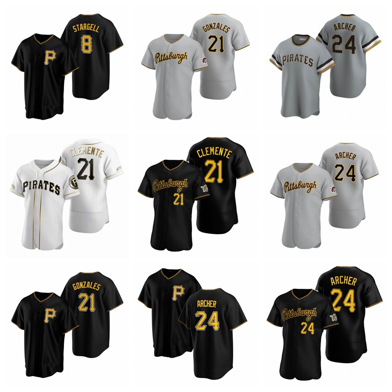 

Baseball Jerseys 21 Roberto Clemente 24 Barry Bonds 8 stargel men women youth size S-4XL custom PittsburghPiratesJerseys 2021, Nk patch