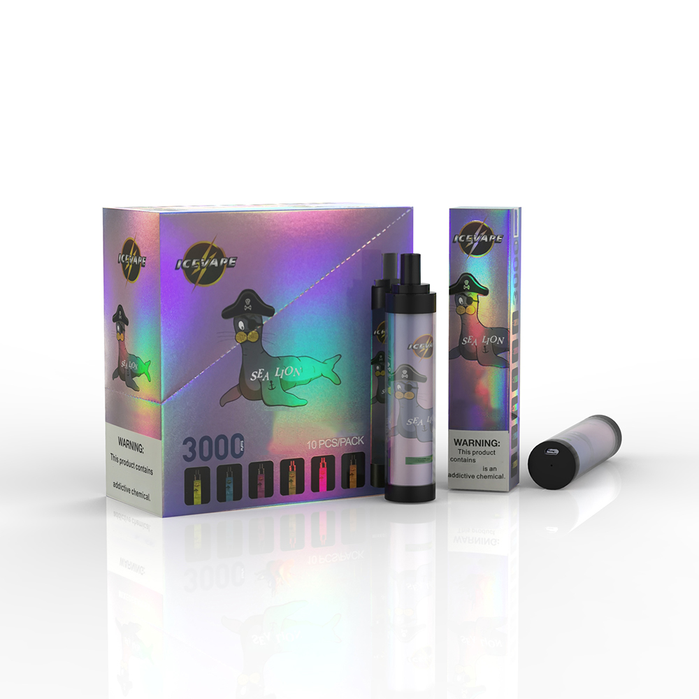 new original disposable e cigarette device icevape sea lion 3000 puff rechargeable disposable vape prefilled 6ml pod 6% colorful LED flash shine 6 colors vapor pen
new original disposable e cigarette device icevape sea lion 3000 puff rechargeable disposable vape prefilled 6ml pod 6% colorful LED flash shine 6 colors vapor pen