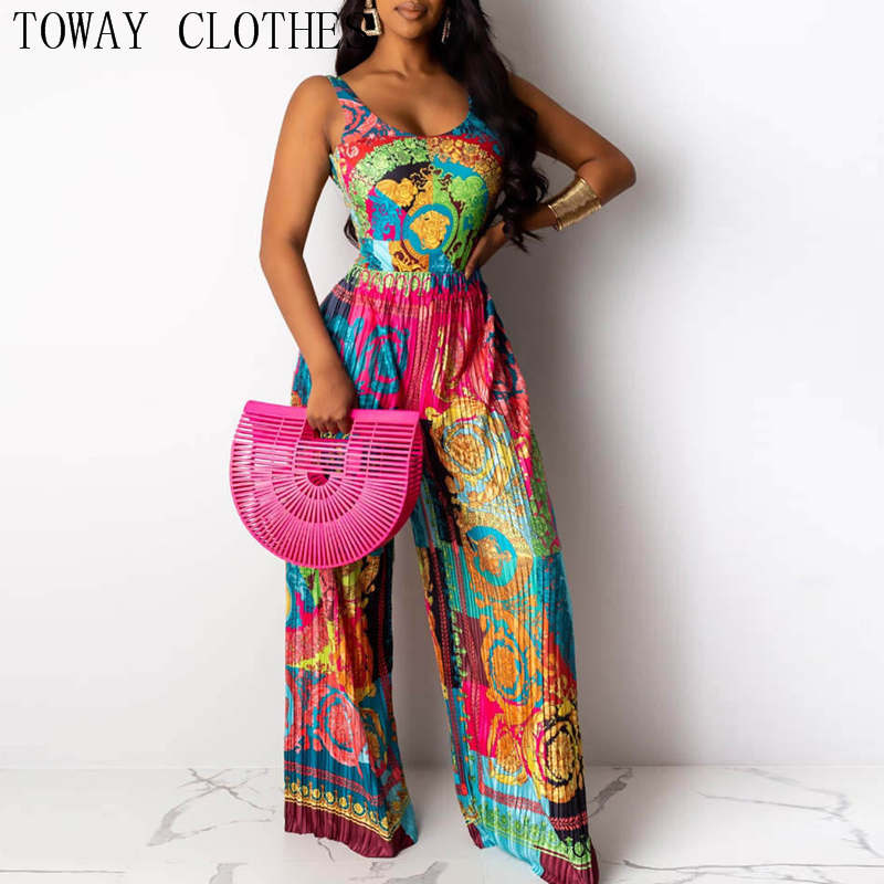 3XL Women Sexy V-neck Print Spaghetti Strap Jumpsuits Summer Casual Loose Open Back Sleeveless Floor-length Jumpsuit
3XL Women Sexy V-neck Print Spaghetti Strap Jumpsuits Summer Casual Loose Open Back Sleeveless Floor-length Jumpsuit