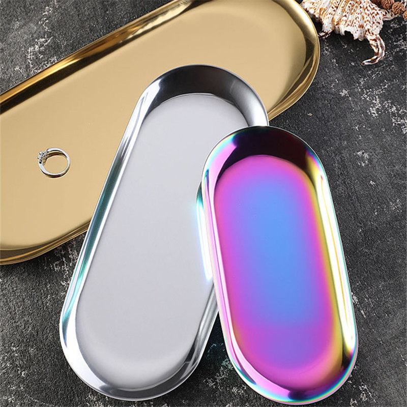 Gold Plate Serve Tray Dessert Plate Metal Plates