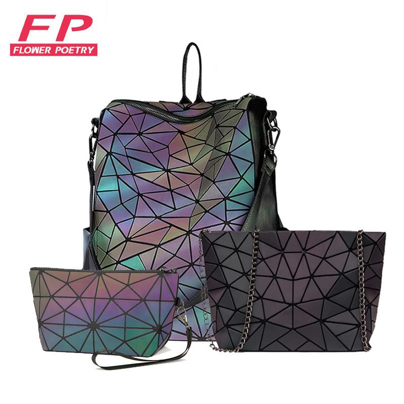 Backpack 3pcs Women Geometric School Men Set Daily Rucksack Female Backbag Holographic Shoulder Bags Purse Mochila
Backpack 3pcs Women Geometric School Men Set Daily Rucksack Female Backbag Holographic Shoulder Bags Purse Mochila