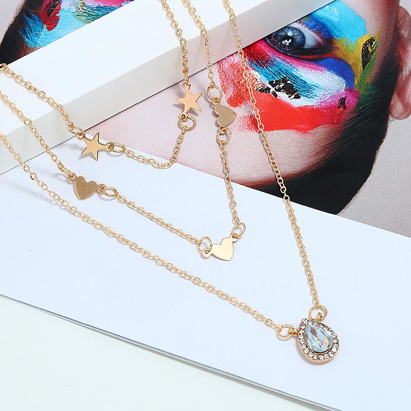 Pendant Necklaces Bacolod Gold Color Multilayer Star Heart Neckalce Water Drop Shaped Bohemia Style Engagement Party Women
Pendant Necklaces Bacolod Gold Color Multilayer Star Heart Neckalce Water Drop Shaped Bohemia Style Engagement Party Women