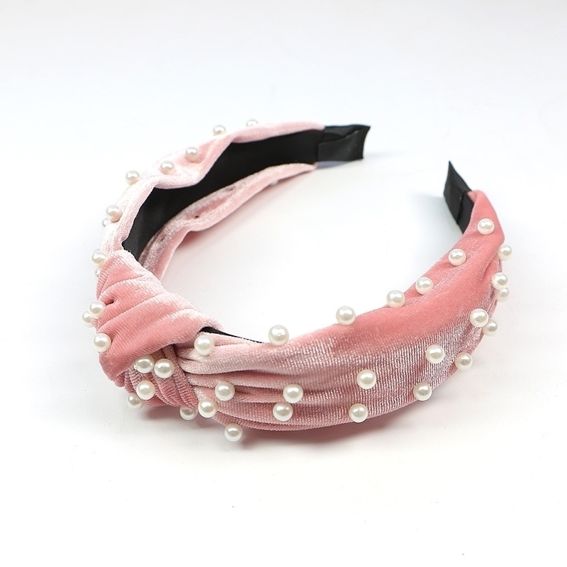 bright nail pearl Velvet Korean velvet hair hoop Headband