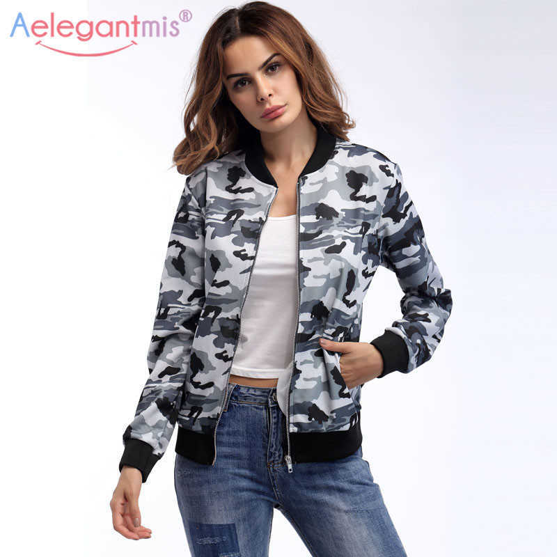 Aelegantmis Spring Autumn Fashion Camouflage Women Bomber Jacket Female Long Sleeve Casual Jackets Ladies Zipper Basic Coat 210607, Gray
Aelegantmis Spring Autumn Fashion Camouflage Women Bomber Jacket Female Long Sleeve Casual Jackets Ladies Zipper Basic Coat 210607, Gray