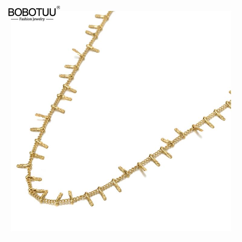 Chokers BOBOTUU Titanium Stainless Steel Vintage Ethnic Charm Choker Necklaces Office Style Pendant Chain Necklace For Women BN20125
Chokers BOBOTUU Titanium Stainless Steel Vintage Ethnic Charm Choker Necklaces Office Style Pendant Chain Necklace For Women BN20125