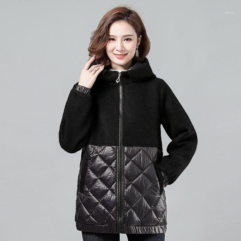 Women's Down & Parkas 2021 Winter Hooded Jacket Women Cotton Loose Warm Outwear Coat Patchwork Woolen Female Casual, Black
Women's Down & Parkas 2021 Winter Hooded Jacket Women Cotton Loose Warm Outwear Coat Patchwork Woolen Female Casual, Black